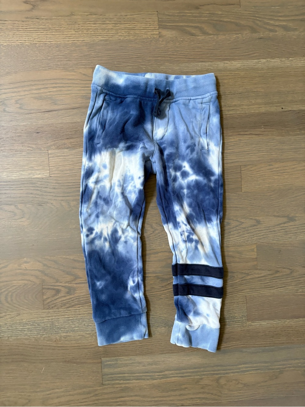 Kids Tie-Dye Jogger Pants - Navy & White